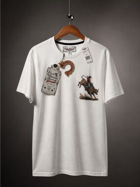Nick Danger White Graphic Rodeo T-Shirt - Men